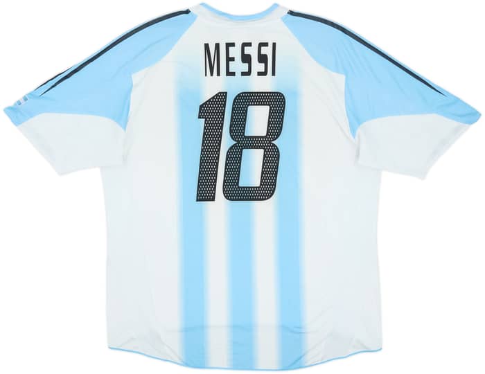 2004-05 Argentina Home Shirt Messi #18 - 6/10 - (XXL)