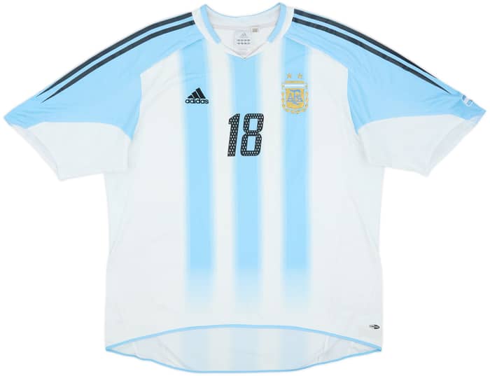 2004-05 Argentina Home Shirt Messi #18 - 6/10 - (XXL)