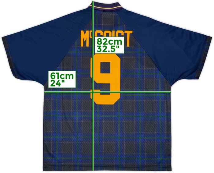 1994-96 Scotland Home Shirt McCoist #9 - 9/10 - (XXL)