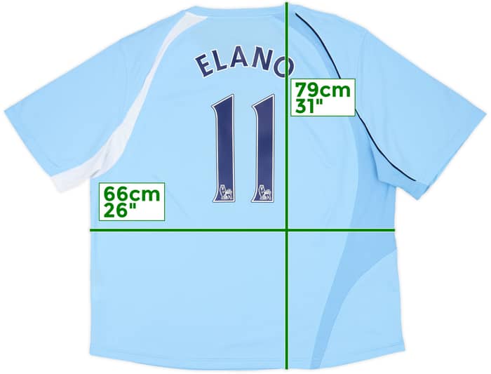 2008-09 Manchester City Home Shirt Elano #11 - 8/10 - (XL)