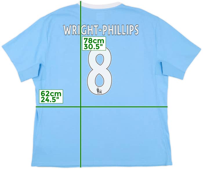 2009-10 Manchester City Home Shirt Wright-Phillips #8 - 9/10 - (XXL)