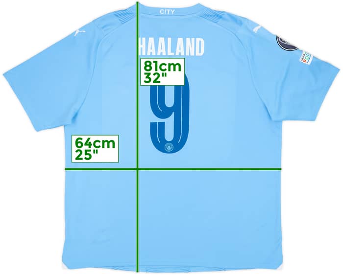 2023-24 Manchester City Home Shirt Haaland #9 - 9/10 - (XXL)