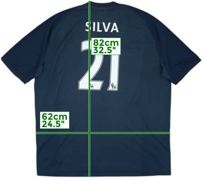 2010-12 Manchester City Away Shirt Silva #21 - 6/10 - (3XL)