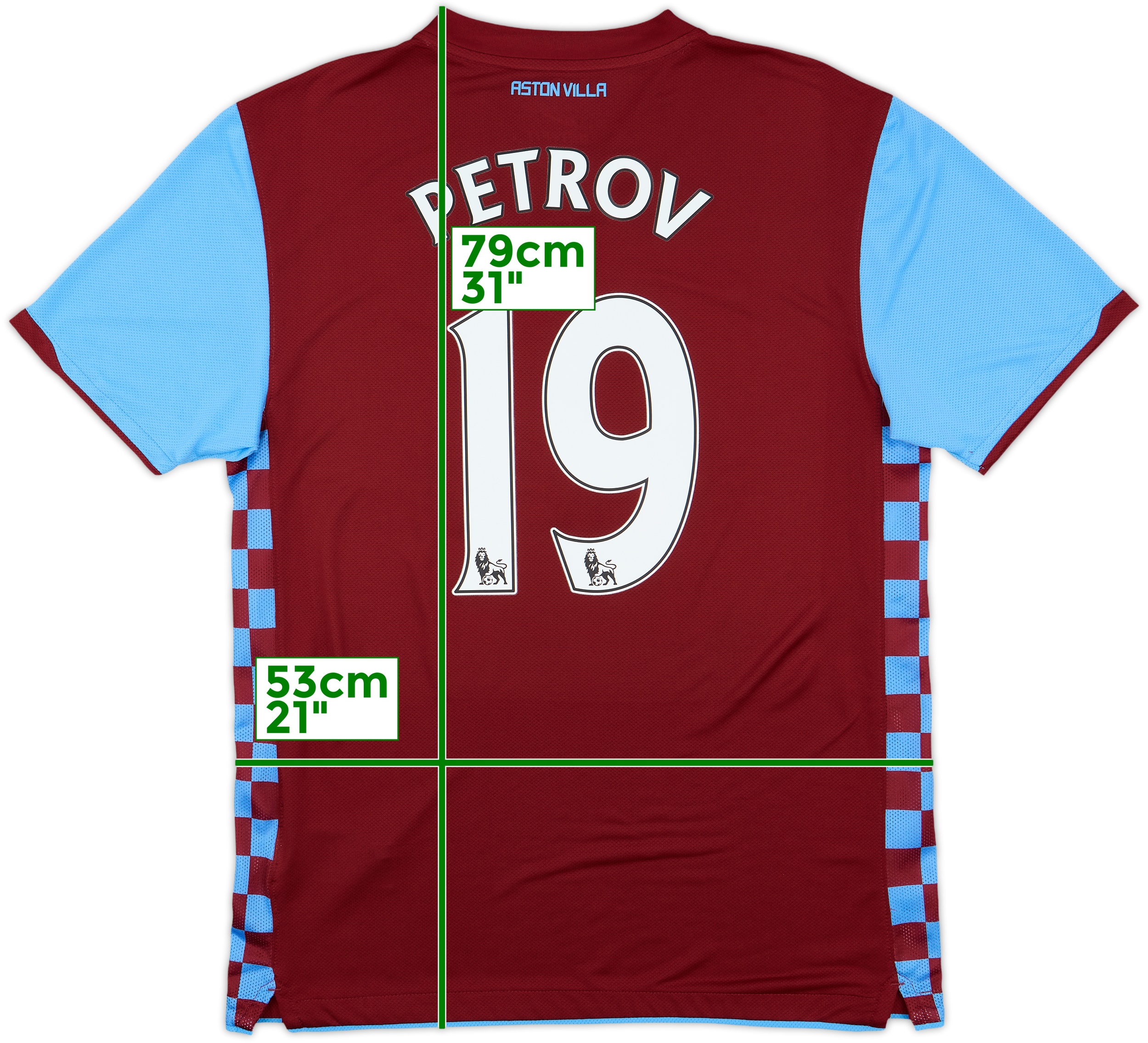 2010-11 Aston Villa Home Shirt Petrov #19 - 9/10 - (L)