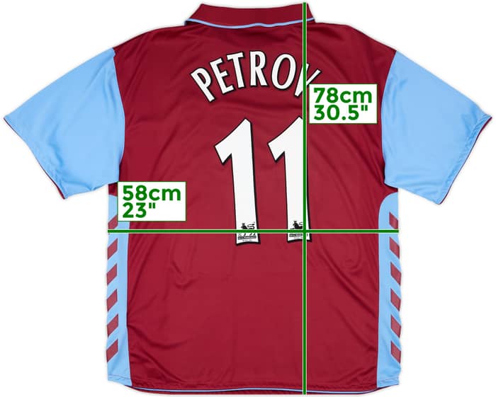 2006-07 Aston Villa Home Shirt Petrov #11 - 9/10 - (XL)