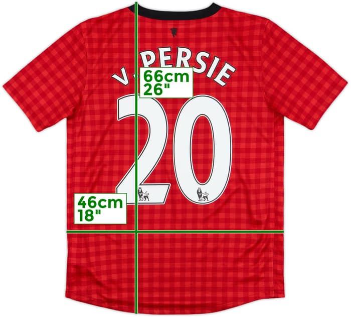 2012-13 Manchester United Home Shirt v.Persie #20 - 8/10 - (L.Boys)