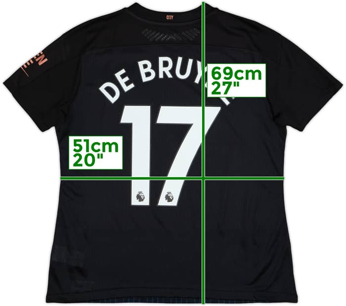 2020-21 Manchester City Authentic Away Shirt De Bruyne #17 - 10/10 - (Women's XL)