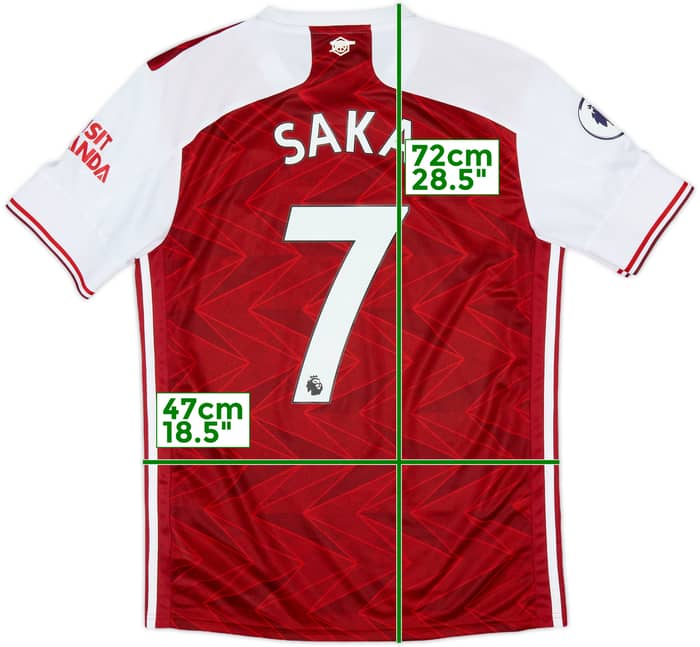 2020-21 Arsenal Home Shirt Saka #7 - 9/10 - (M)