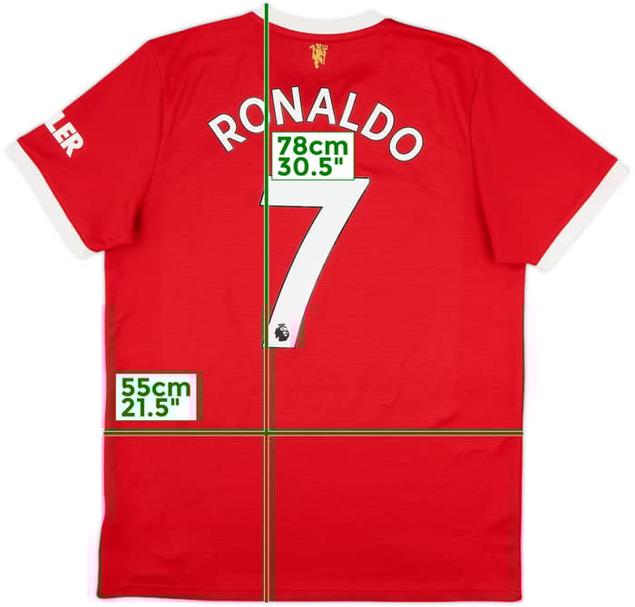 2021-22 Manchester United Home Shirt Ronaldo #7 - 9/10 - (L)