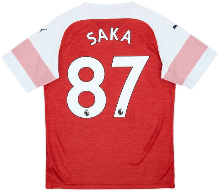 2018-19 Arsenal Home Shirt Saka #87 - 9/10 - (M)