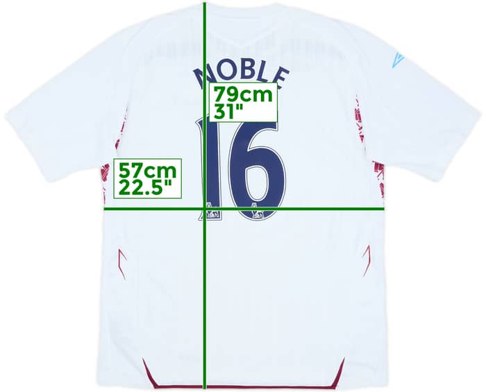 2007-08 West Ham Away Shirt Noble #16 - 6/10 - (XL)
