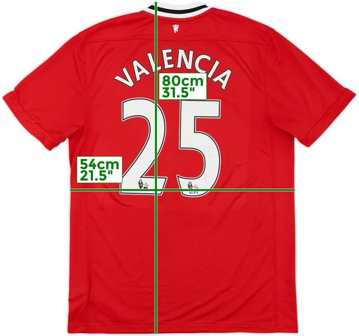 2011-12 Manchester United Home Shirt Valencia #25 - 6/10 - (L)