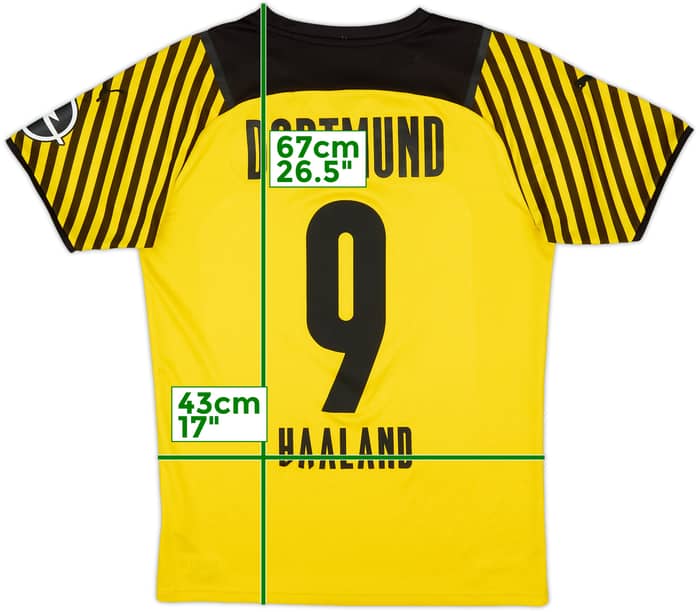 2021-22 Borussia Dortmund Home Shirt Haaland #9 - 5/10 - (S)