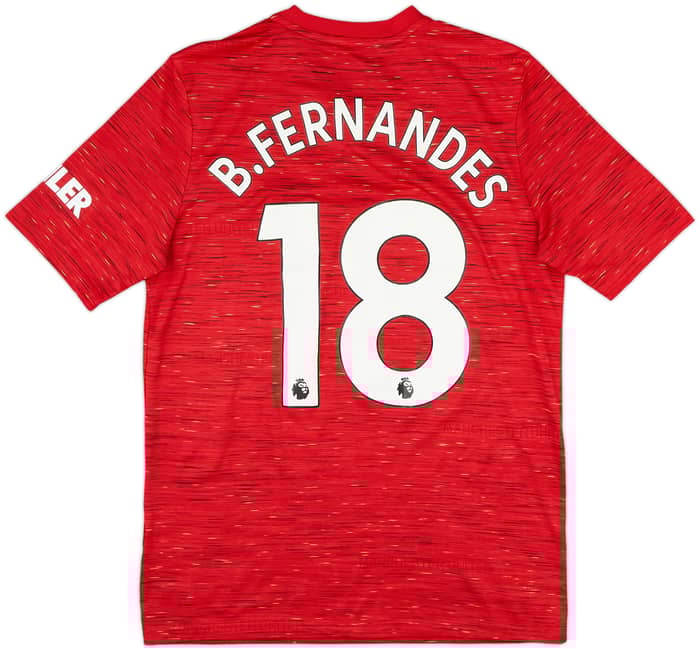 2020-21 Manchester United Home Shirt B.Fernandes #18 - 9/10 - (XL.Boys)