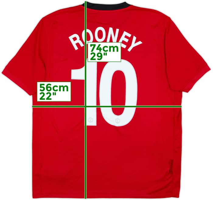 2009-10 Manchester United Home Shirt Rooney #10 - 10/10 - (L)
