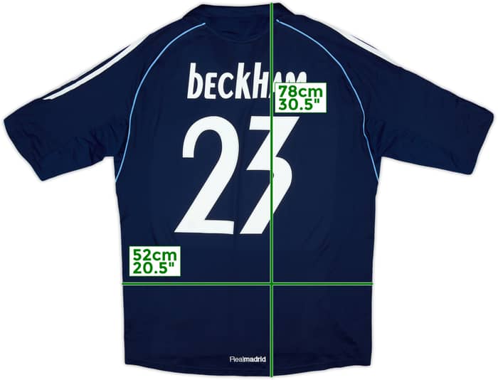 2005-06 Real Madrid Away Shirt Beckham #23 - 8/10 - (L)