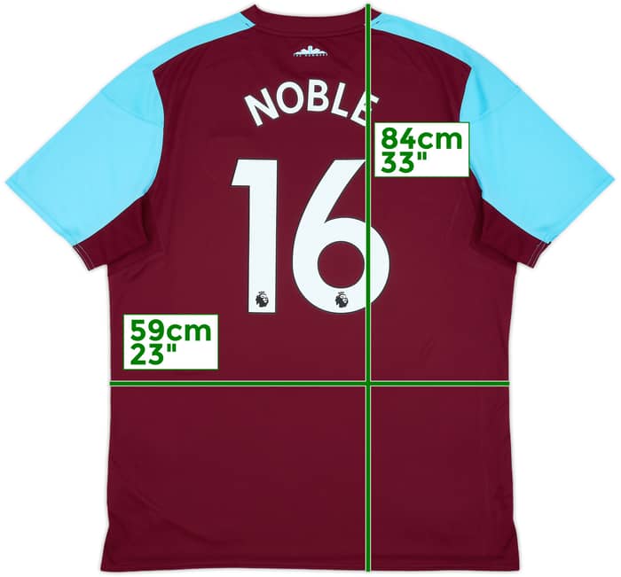2017-18 West Ham Home Shirt Noble #16 - 10/10 - (XXL)