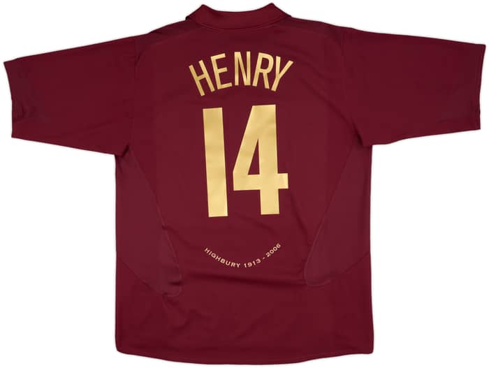 2005-06 Arsenal Home Shirt Henry #14 - 6/10 - (XL)