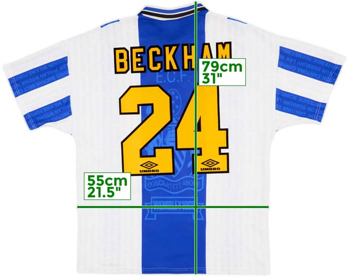 1994-96 Manchester United Third Shirt Beckham #24 - 8/10 - (L)
