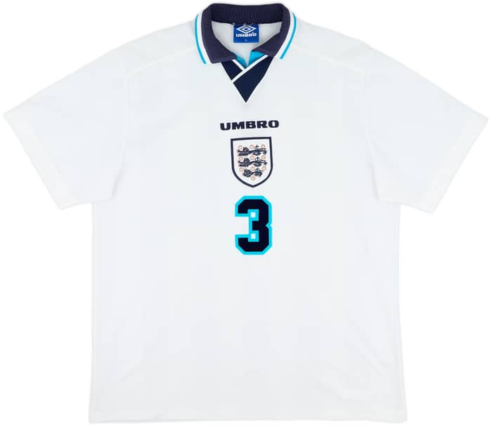 1995-97 England Home Shirt Pearce #3 - 9/10 - (XL)