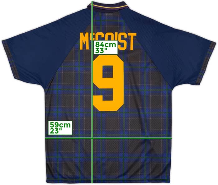 1994-96 Scotland Home Shirt McCoist #9 - 8/10 - (XL)