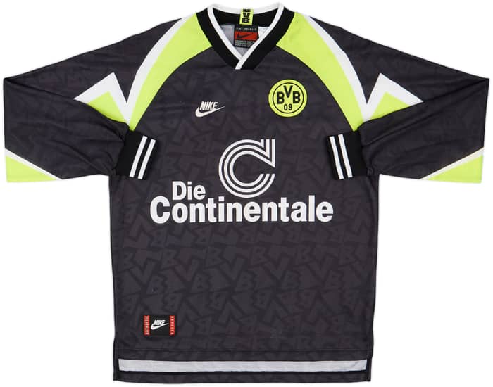 1995-96 Borussia Dortmund Away L/S Shirt Moller #10 - 8/10 - (M)
