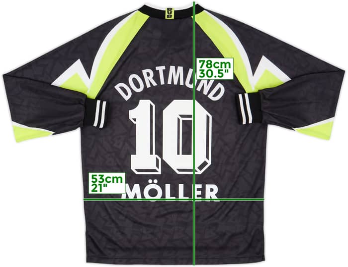 1995-96 Borussia Dortmund Away L/S Shirt Moller #10 - 8/10 - (M)