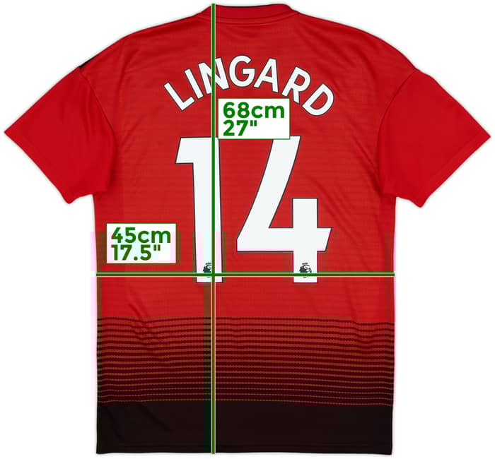 2018-19 Manchester United Home Shirt Lingard #14 - 9/10 - (S)