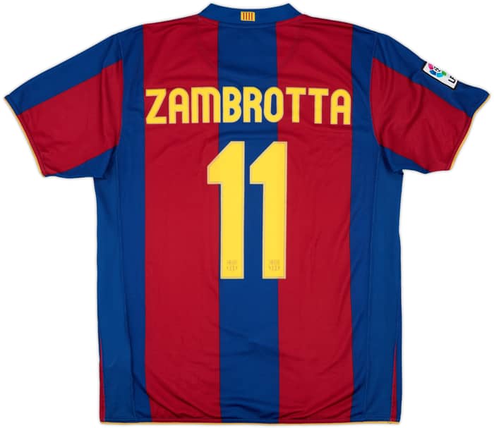2007-08 Barcelona Home Shirt Zambrotta #11 - 9/10 - (L)