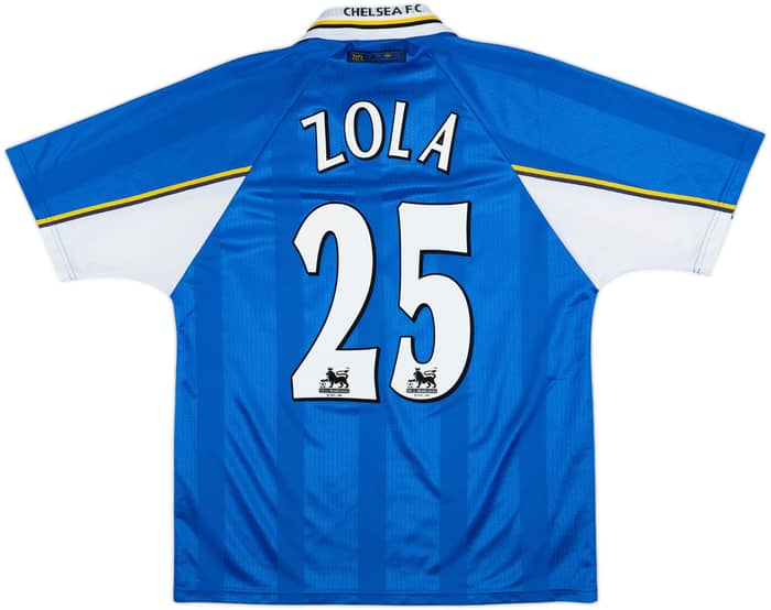 1997-99 Chelsea Home Shirt Zola #25 - 9/10 - (M)