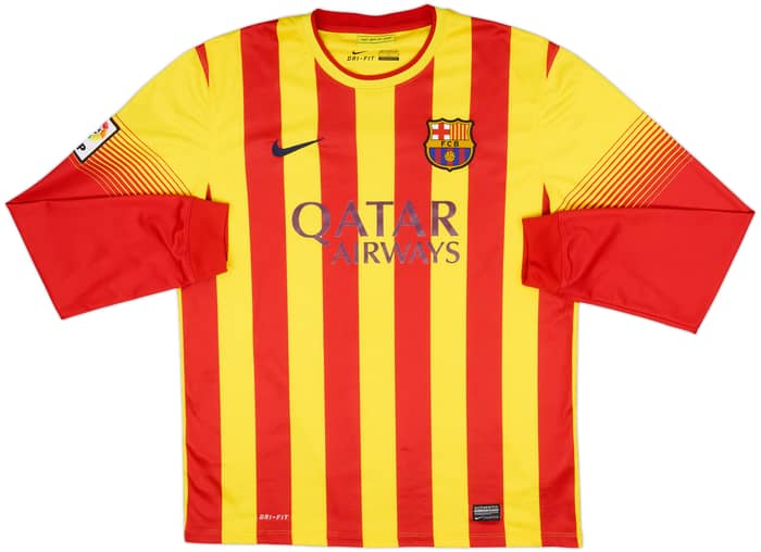 2013-15 Barcelona Away L/S Shirt Messi #10 - 7/10 - (L)