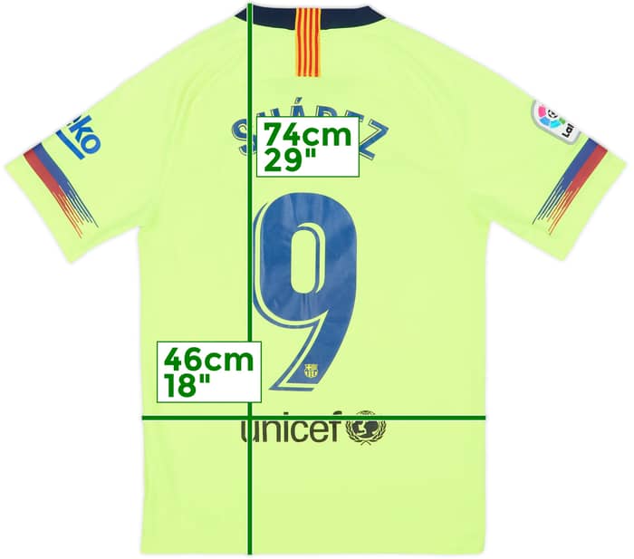 2018-19 Barcelona Away Shirt Suarez #9 - 9/10 - (S)