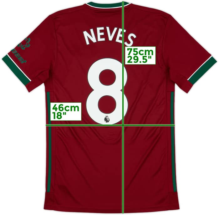 2020-21 Wolves Third Shirt Neves #8 - 9/10 - (S)