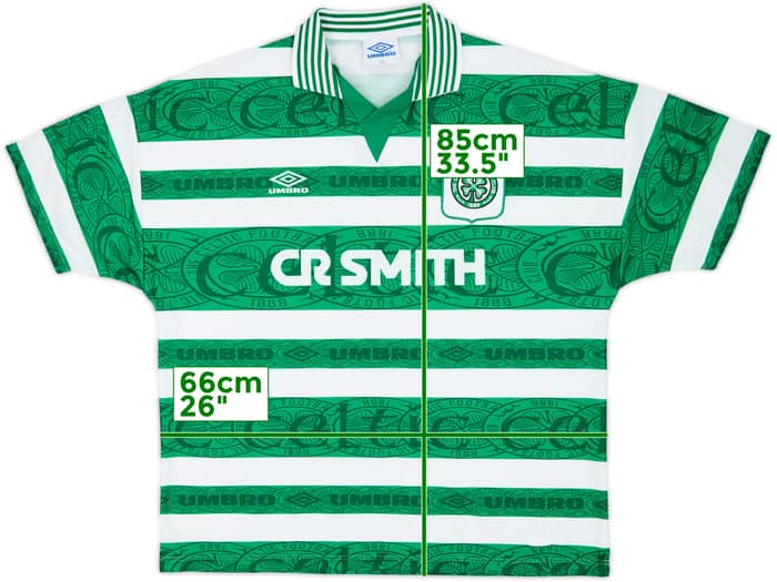 1995-97 Celtic Home Shirt - 8/10 - (XXL)