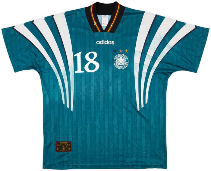 1996-98 Germany Away Shirt Klinsmann #18 - 8/10 - (XL)