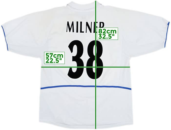 2002-03 Leeds United Home Shirt Milner #38 - 5/10 - (L)