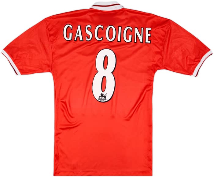 1998-99 Middlesbrough Home Shirt Gascoigne #8 - 9/10 - (S)