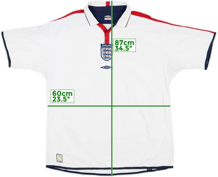2003-05 England Home Shirt - 5/10 - (XXL)