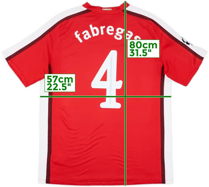 2008-10 Arsenal Home Shirt Fabregas #4 - 9/10 - (L)
