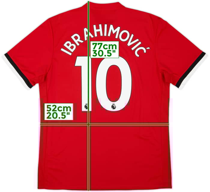 2017-18 Manchester United Home Shirt Ibrahimovic #10 (L)