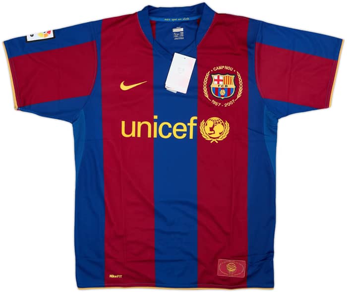 2007-08 Barcelona Home Shirt Ronaldinho #10 (M)
