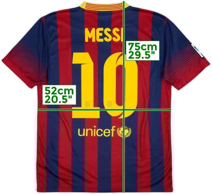 2013-14 Barcelona Home Shirt Messi #10 - 5/10 - (M)