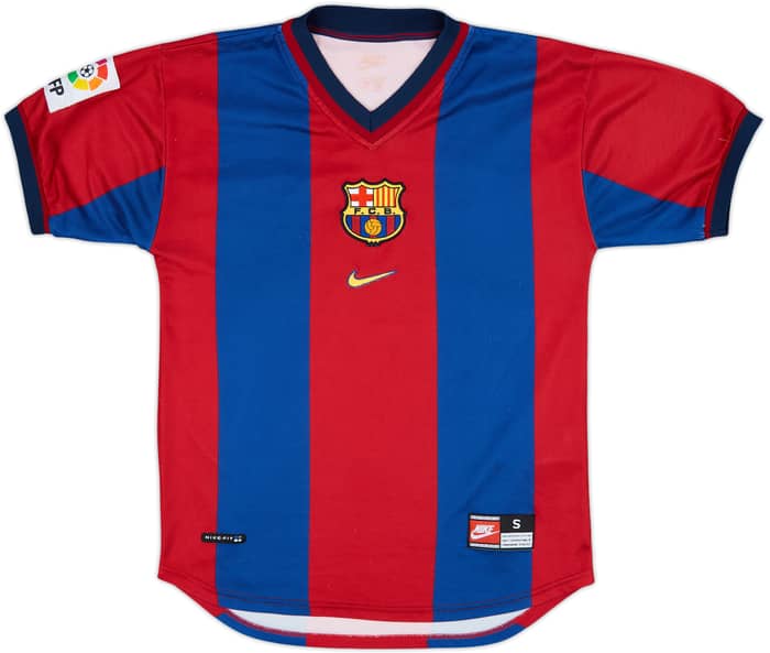 1998-00 Barcelona Home Shirt Rivaldo #11 - 8/10 - (S)