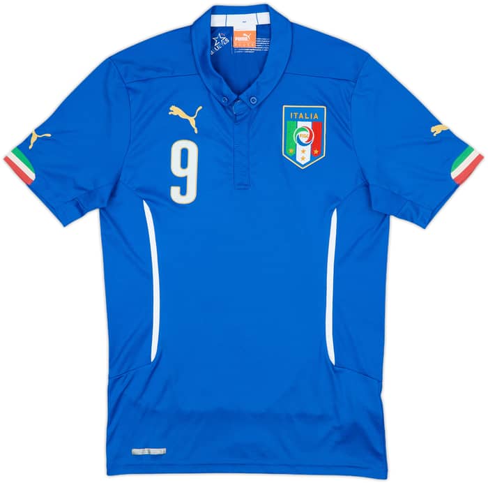 2014-15 Italy Home Shirt Balotelli #9 - 6/10 - (M)