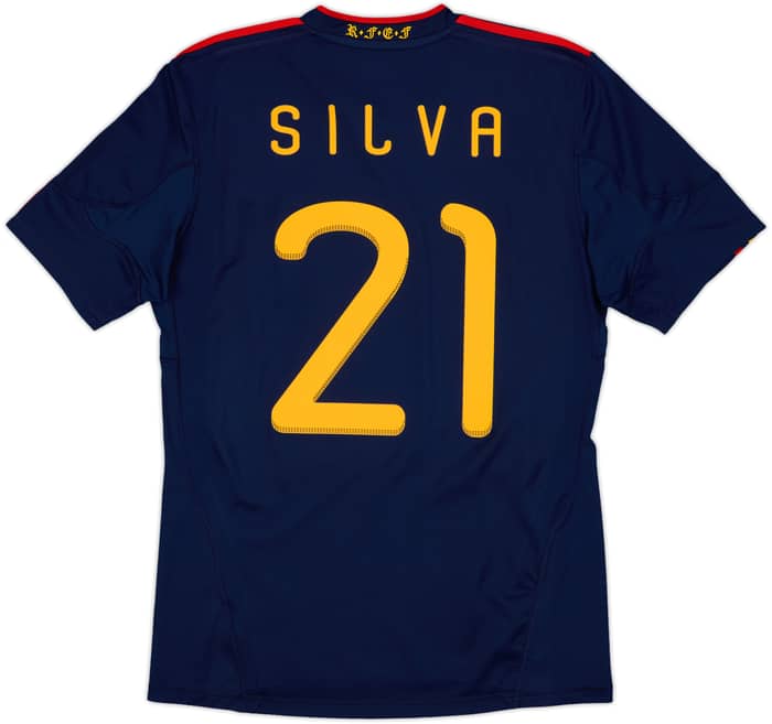 2010-11 Spain Away Shirt Silva #21 - 9/10 - (M)