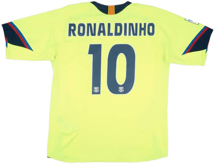 2005-06 Barcelona Away Shirt Ronaldinho #10 - 8/10 - (L)