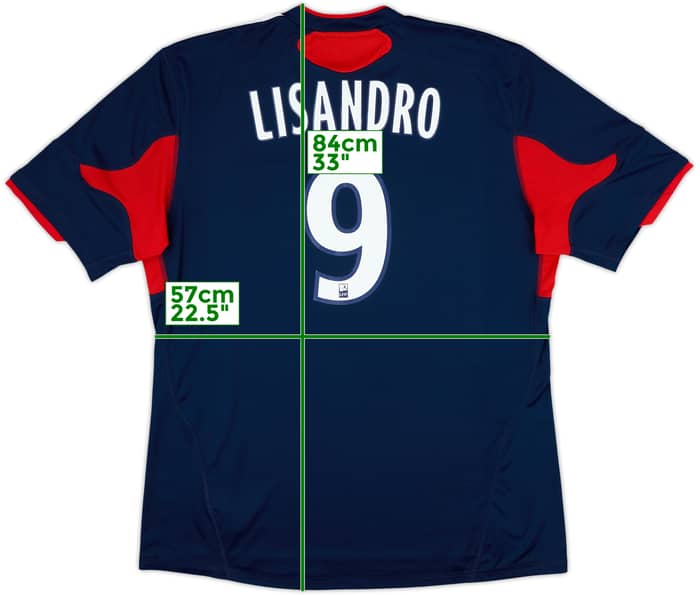2010-11 Lyon Third Shirt Lisandro #9 - 9/10 - (XL)