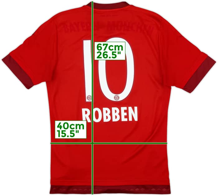 2015-16 Bayern Munich Home Shirt Robben #10 - 4/10 - (S)