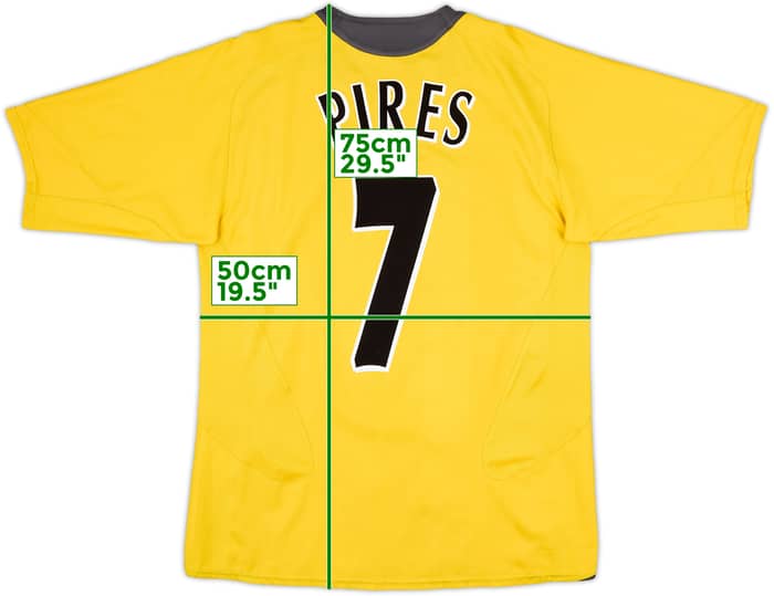 2005-06 Arsenal Away Shirt Pires #7 - 7/10 - (M)