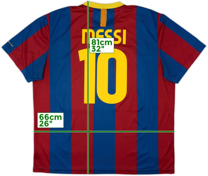 2010-11 Barcelona Basic Home Shirt Messi #10 - 6/10 - (XXL)